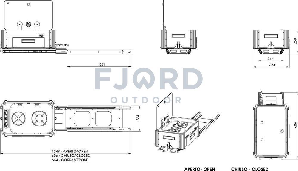 CAN Keuken losstaand 2 pits kort